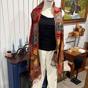 Native Woven Patterned Shawl